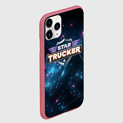 Чехол iPhone 11 Pro матовый Star Trucker logo space, цвет: 3D-малиновый — фото 2