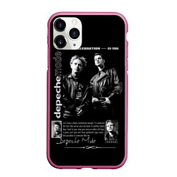 Чехол iPhone 11 Pro матовый Depeche Mode Black Celebration 1986, цвет: 3D-малиновый