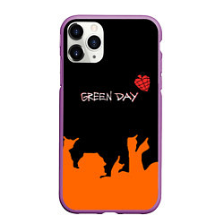 Чехол iPhone 11 Pro матовый Green day rock, цвет: 3D-фиолетовый