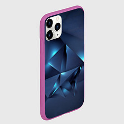 Чехол iPhone 11 Pro матовый Геометрия с подсветкой, цвет: 3D-фиолетовый — фото 2