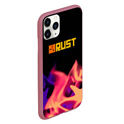 Чехол iPhone 11 Pro матовый RUST neon fire, цвет: 3D-малиновый — фото 2