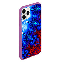 Чехол iPhone 11 Pro матовый Душа моя Россия 2, цвет: 3D-фиолетовый — фото 2