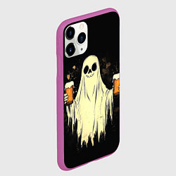 Чехол iPhone 11 Pro матовый Приведение с пивом, цвет: 3D-фиолетовый — фото 2