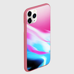 Чехол iPhone 11 Pro матовый Неоновые краски градиент, цвет: 3D-малиновый — фото 2