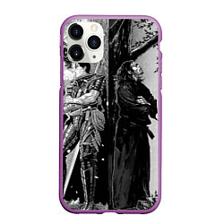 Чехол iPhone 11 Pro матовый Berserk and Miyamoto Musashi, цвет: 3D-фиолетовый