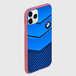 Чехол iPhone 11 Pro матовый BMW geometry blue, цвет: 3D-малиновый — фото 2