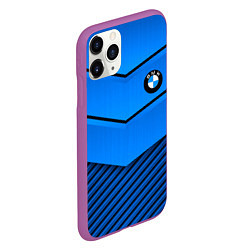 Чехол iPhone 11 Pro матовый BMW geometry blue, цвет: 3D-фиолетовый — фото 2