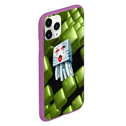 Чехол iPhone 11 Pro матовый Minecraft ghost, цвет: 3D-фиолетовый — фото 2