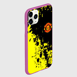 Чехол iPhone 11 Pro матовый Манчестер Юнайтед краски, цвет: 3D-фиолетовый — фото 2