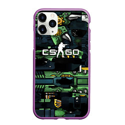 Чехол iPhone 11 Pro матовый Counter strike gamer, цвет: 3D-фиолетовый