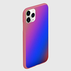 Чехол iPhone 11 Pro матовый Градиент полосы, цвет: 3D-малиновый — фото 2