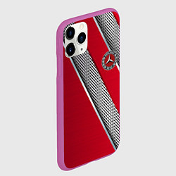 Чехол iPhone 11 Pro матовый Mercedes carbon, цвет: 3D-фиолетовый — фото 2