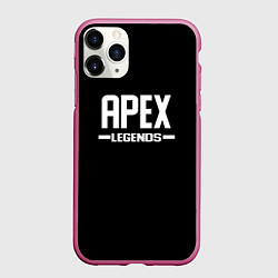Чехол iPhone 11 Pro матовый Apex legends logo white, цвет: 3D-малиновый