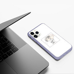 Чехол iPhone 11 Pro матовый 404 error anime tag, цвет: 3D-светло-сиреневый — фото 2