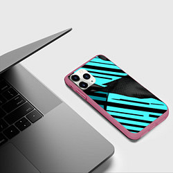 Чехол iPhone 11 Pro матовый Спортивный динамичный, цвет: 3D-малиновый — фото 2