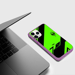 Чехол iPhone 11 Pro матовый The Elder Scrolls geometry steel, цвет: 3D-фиолетовый — фото 2
