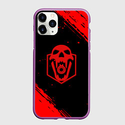 Чехол iPhone 11 Pro матовый Rainbow six краски полосы, цвет: 3D-фиолетовый
