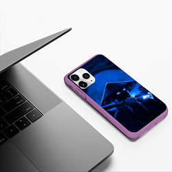 Чехол iPhone 11 Pro матовый The coolness of a samurai, цвет: 3D-фиолетовый — фото 2