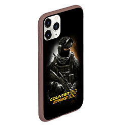 Чехол iPhone 11 Pro матовый Counter strike спецназовец, цвет: 3D-коричневый — фото 2