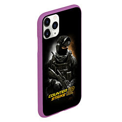 Чехол iPhone 11 Pro матовый Counter strike спецназовец, цвет: 3D-фиолетовый — фото 2