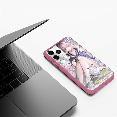 Чехол iPhone 11 Pro матовый Honkai Star Rail Herta dolls / 3D-Малиновый – фото 3