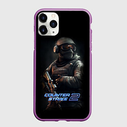 Чехол iPhone 11 Pro матовый CS counter terrorist, цвет: 3D-фиолетовый