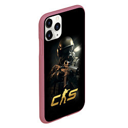 Чехол iPhone 11 Pro матовый CS counter terrorist, цвет: 3D-малиновый — фото 2