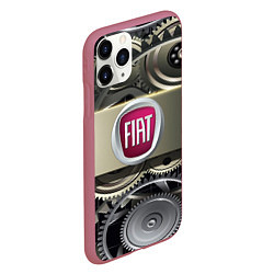 Чехол iPhone 11 Pro матовый FIAT logo motors, цвет: 3D-малиновый — фото 2