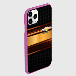 Чехол iPhone 11 Pro матовый Chevrolet auto abstract, цвет: 3D-фиолетовый — фото 2