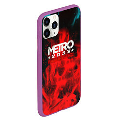 Чехол iPhone 11 Pro матовый Metro 2033 fire, цвет: 3D-фиолетовый — фото 2