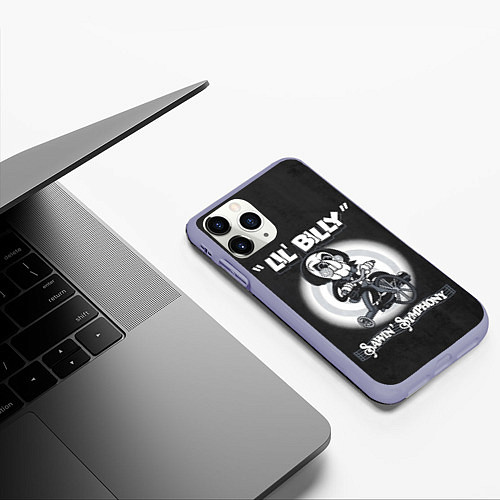 Чехол iPhone 11 Pro матовый Lil Billy - Saw / 3D-Светло-сиреневый – фото 3