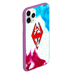 Чехол iPhone 11 Pro матовый The Elder Scrolls flame, цвет: 3D-фиолетовый — фото 2