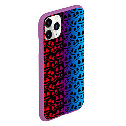 Чехол iPhone 11 Pro матовый Marshmello gradient, цвет: 3D-фиолетовый — фото 2