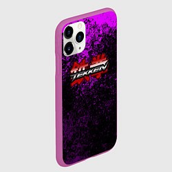 Чехол iPhone 11 Pro матовый Tekken брызги красок, цвет: 3D-фиолетовый — фото 2