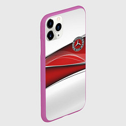 Чехол iPhone 11 Pro матовый Mercedes benz авто, цвет: 3D-фиолетовый — фото 2