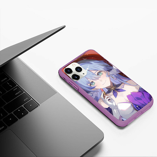 Чехол iPhone 11 Pro матовый Honkai Star Rail Robin / 3D-Фиолетовый – фото 3