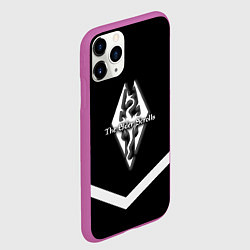 Чехол iPhone 11 Pro матовый The Elder Scrolls geometry steel, цвет: 3D-фиолетовый — фото 2