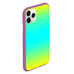 Чехол iPhone 11 Pro матовый Кислотный градиент абстракция, цвет: 3D-фиолетовый — фото 2