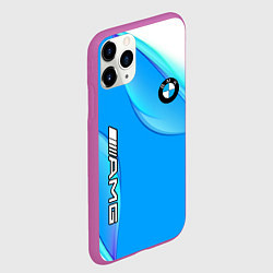 Чехол iPhone 11 Pro матовый BMW abstrac line steel, цвет: 3D-фиолетовый — фото 2