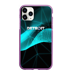 Чехол iPhone 11 Pro матовый Detroit become human games, цвет: 3D-фиолетовый