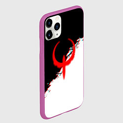 Чехол iPhone 11 Pro матовый Квейк глитч краски, цвет: 3D-фиолетовый — фото 2