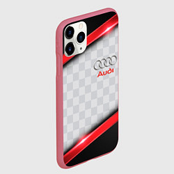 Чехол iPhone 11 Pro матовый AUDI auto texture, цвет: 3D-малиновый — фото 2