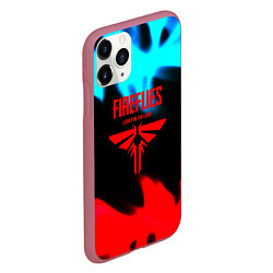 Чехол iPhone 11 Pro матовый The Last of Us в огне, цвет: 3D-малиновый — фото 2