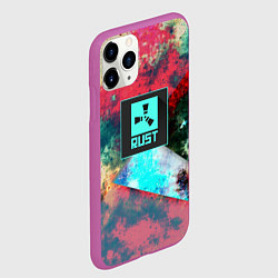 Чехол iPhone 11 Pro матовый RUST geometry color, цвет: 3D-фиолетовый — фото 2