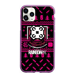 Чехол iPhone 11 Pro матовый Rainbow six winter pink, цвет: 3D-фиолетовый