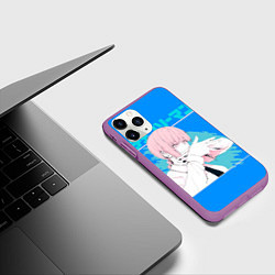 Чехол iPhone 11 Pro матовый Макима персонаж Человек-бензопила, цвет: 3D-фиолетовый — фото 2