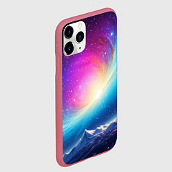 Чехол iPhone 11 Pro матовый Бескрайний космос, цвет: 3D-малиновый — фото 2