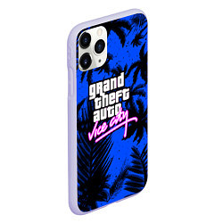 Чехол iPhone 11 Pro матовый Vice cuty gta tropic steel, цвет: 3D-светло-сиреневый — фото 2