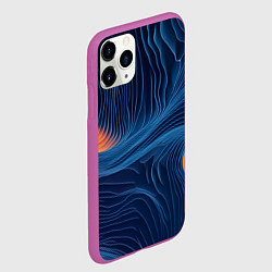 Чехол iPhone 11 Pro матовый Абстрактная иллюзия, цвет: 3D-фиолетовый — фото 2