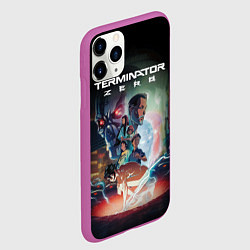 Чехол iPhone 11 Pro матовый Терминатор зеро персонажи, цвет: 3D-фиолетовый — фото 2